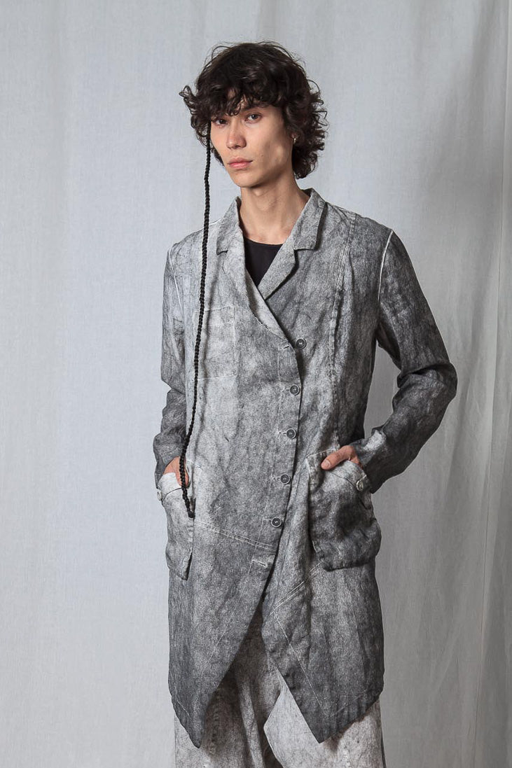 Asymmetric Penguin Coat_Linen