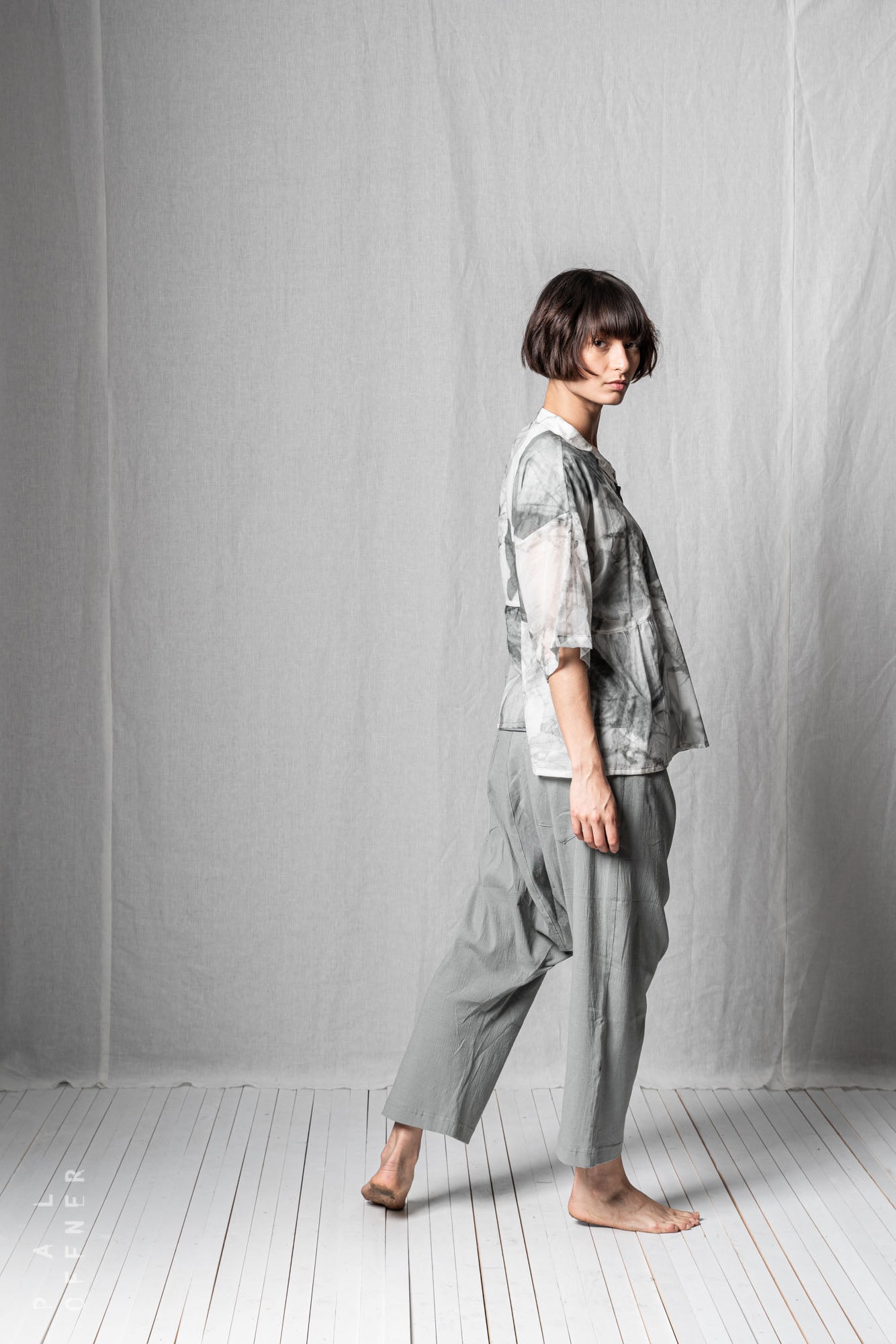 Loose Cropped Shirt_Cotton Voile
