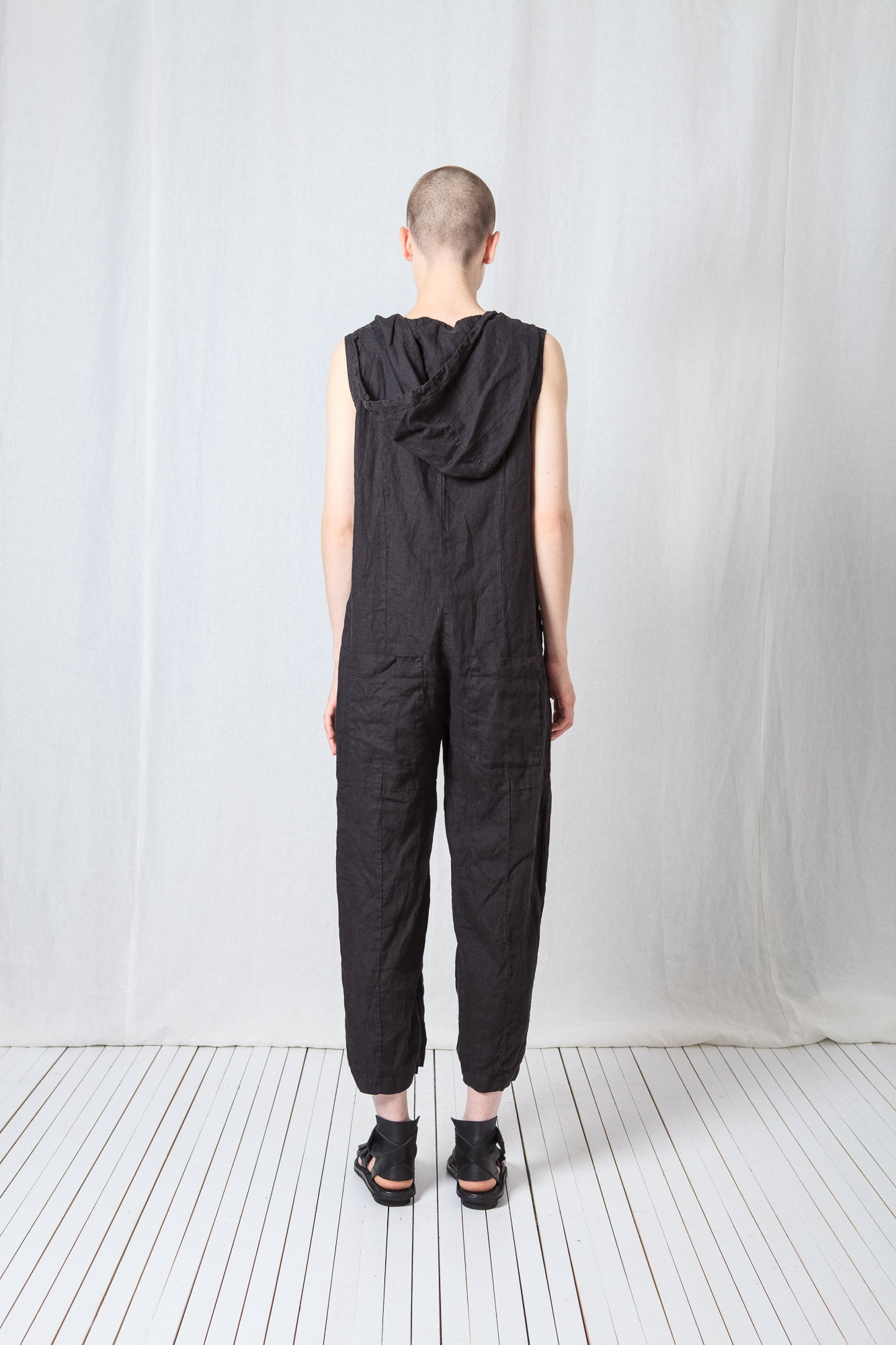 Loose Hooded Overall_Linen