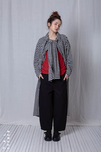 2 in 1 Coat_Checked Cotton Mix