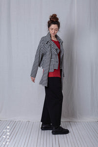 2 in 1 Coat_Checked Cotton Mix