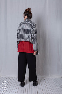 2 in 1 Coat_Checked Cotton Mix