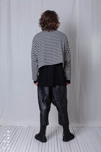 2 in 1 Coat_Checked Cotton Mix