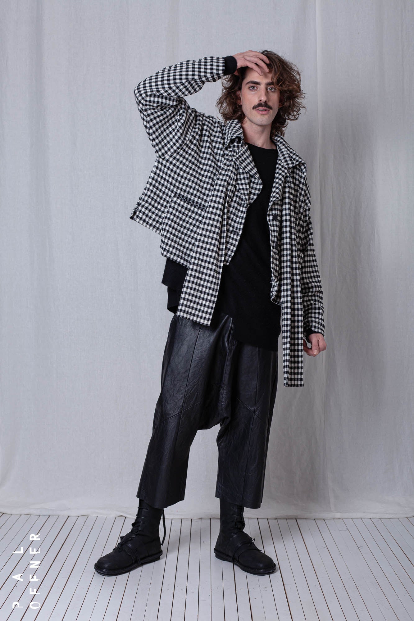2 in 1 Coat_Checked Cotton Mix