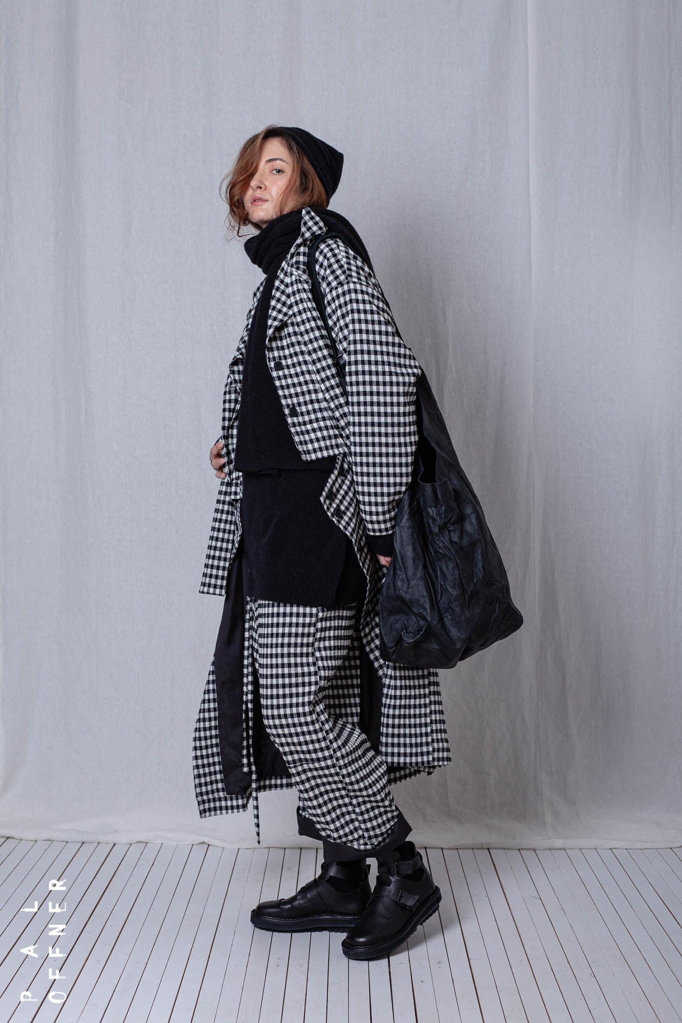 2 in 1 Coat_Checked Cotton Mix