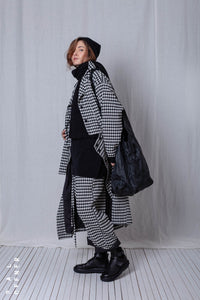 2 in 1 Coat_Checked Cotton Mix