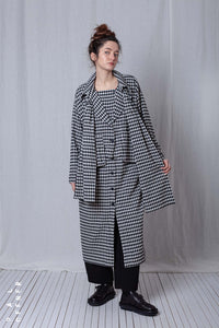 2 in 1 Coat_Checked Cotton Mix