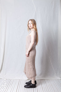Asymmetric O-Shape Dress_Cotton Jersey + Voile