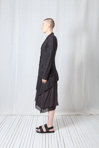 Asymmetric Penguin Coat_Linen