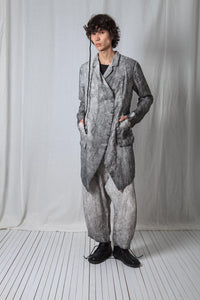 Asymmetric Penguin Coat_Linen