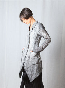 Asymmetric Penguin Coat_Linen