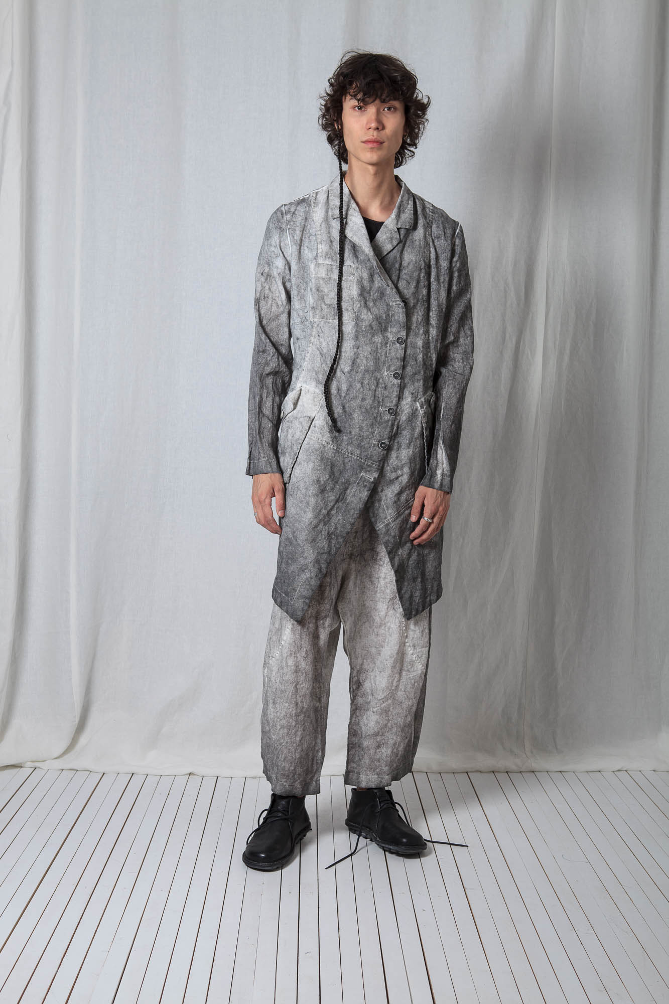 Asymmetric Penguin Coat_Linen