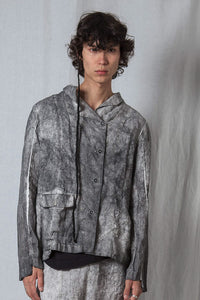 Asymmetric Short Jacket_Linen