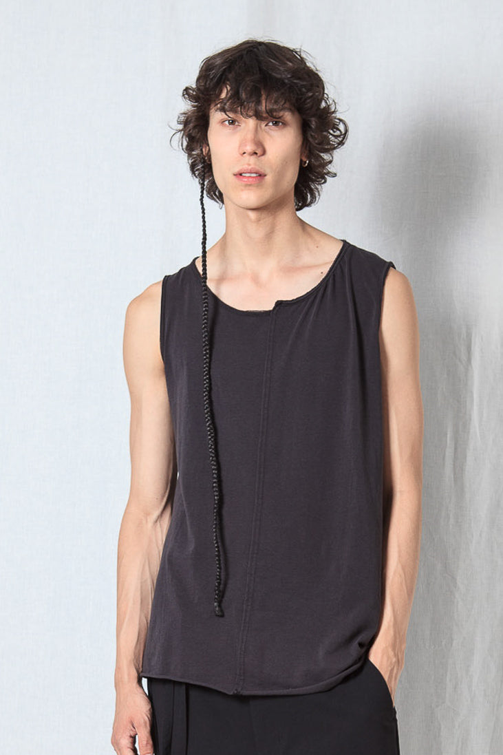 Asymmetric Tank-Top_Cotton Jersey