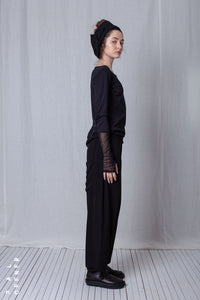 Ballon Fit Trousers_Crêpe Georgette