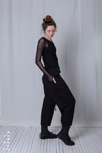 Balloon Fit Trousers_Luxury Bi-Stretch Tricot