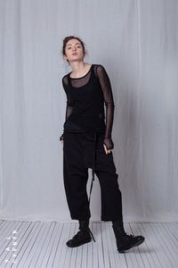 Balloon Fit Trousers_Luxury Bi-Stretch Tricot