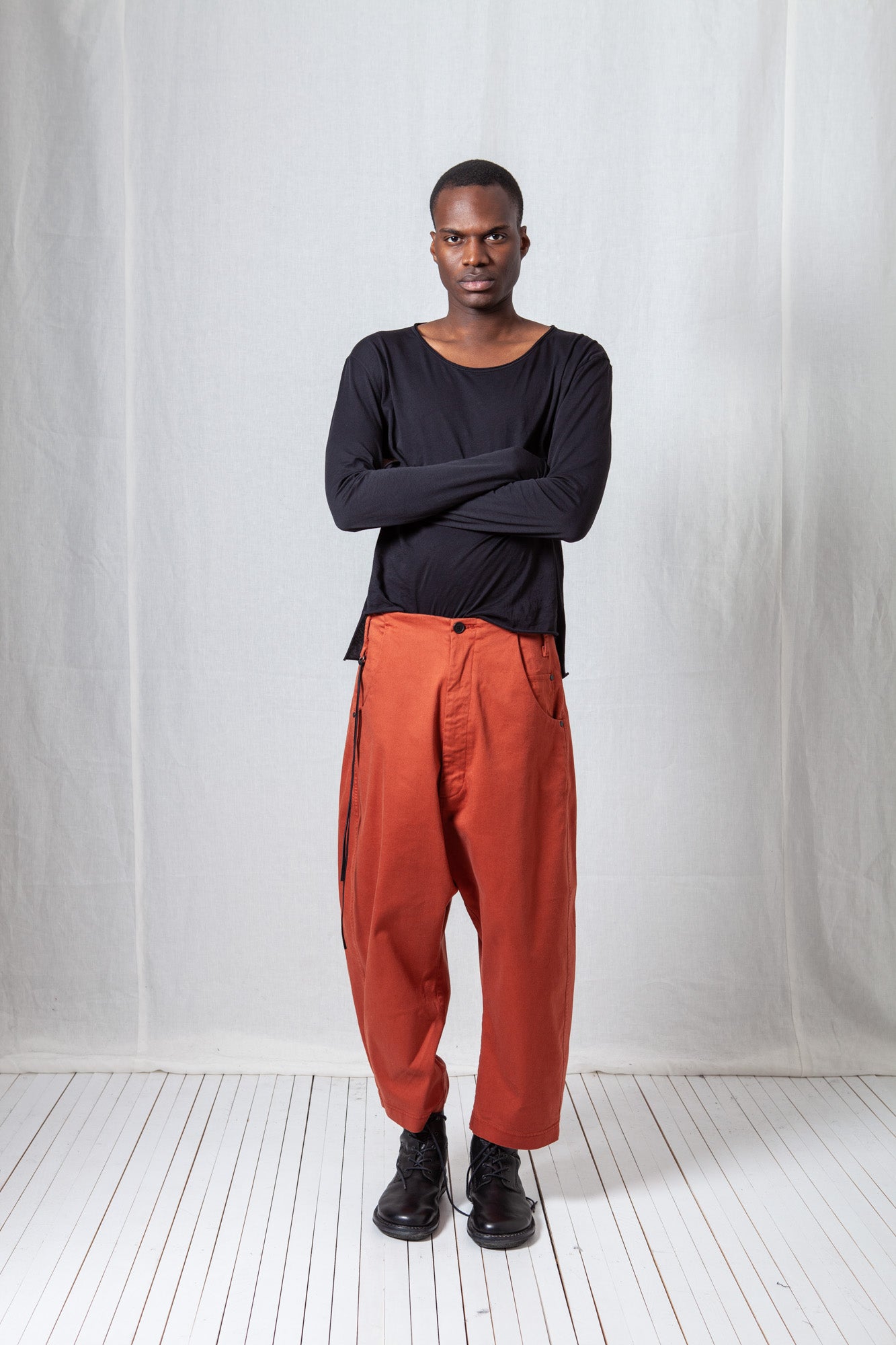 Balloon Fit Trousers_Super Denim Stretch
