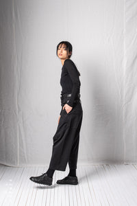 Big Double Belted Trousers_Soft Tencel Stretch