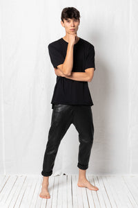 Bit Low Trousers_Leather