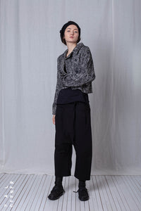 Boxy Jacket_Herringbone Cotton Mix