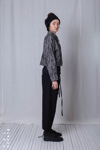 Boxy Jacket_Herringbone Cotton Mix