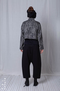 Boxy Jacket_Herringbone Cotton Mix