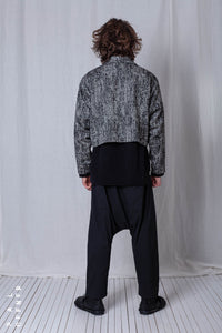 Boxy Jacket_Herringbone Cotton Mix