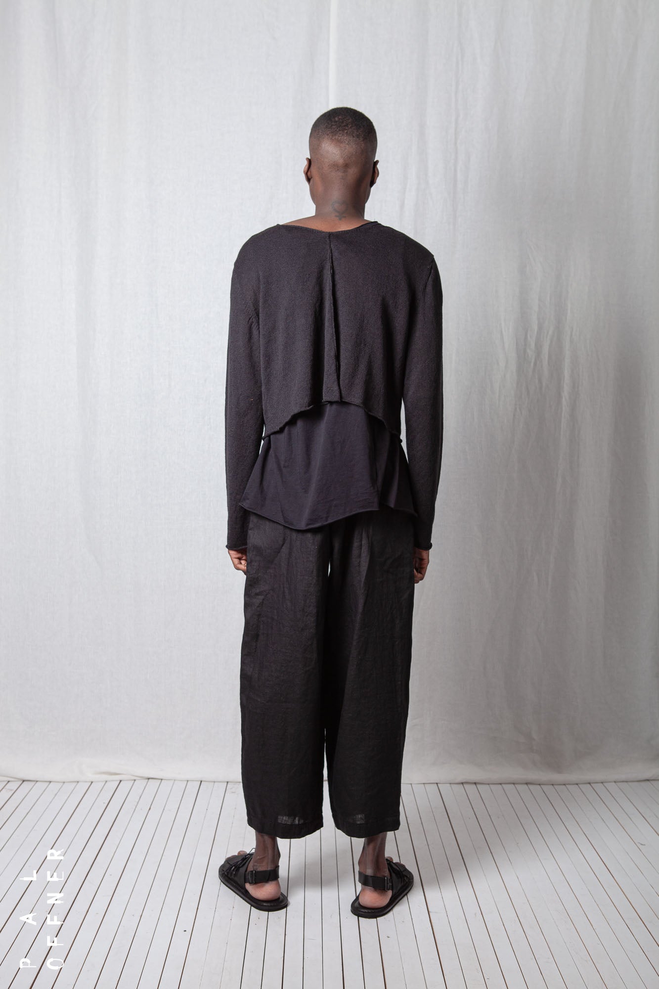 Cropped Cardigan_Linen Cotton Knit
