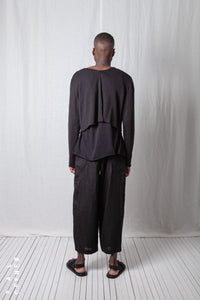 Cropped Cardigan_Linen Cotton Knit