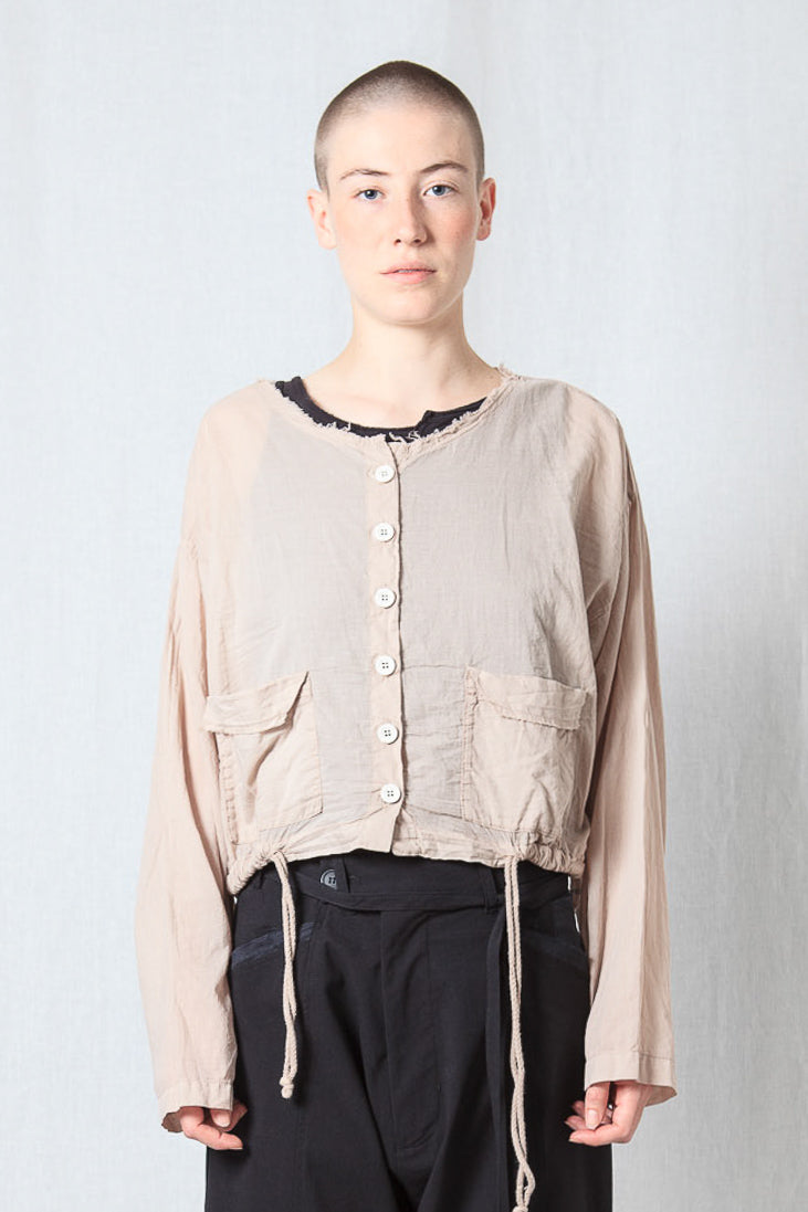 Cropped Shirt_Sheer Cotton Voile