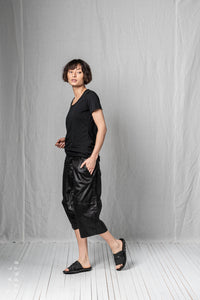 Cropped Trousers_Vegan Leather