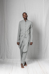 Diagonal Penguin Coat_Super Stretch