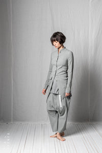Diagonal Penguin Coat_Super Stretch