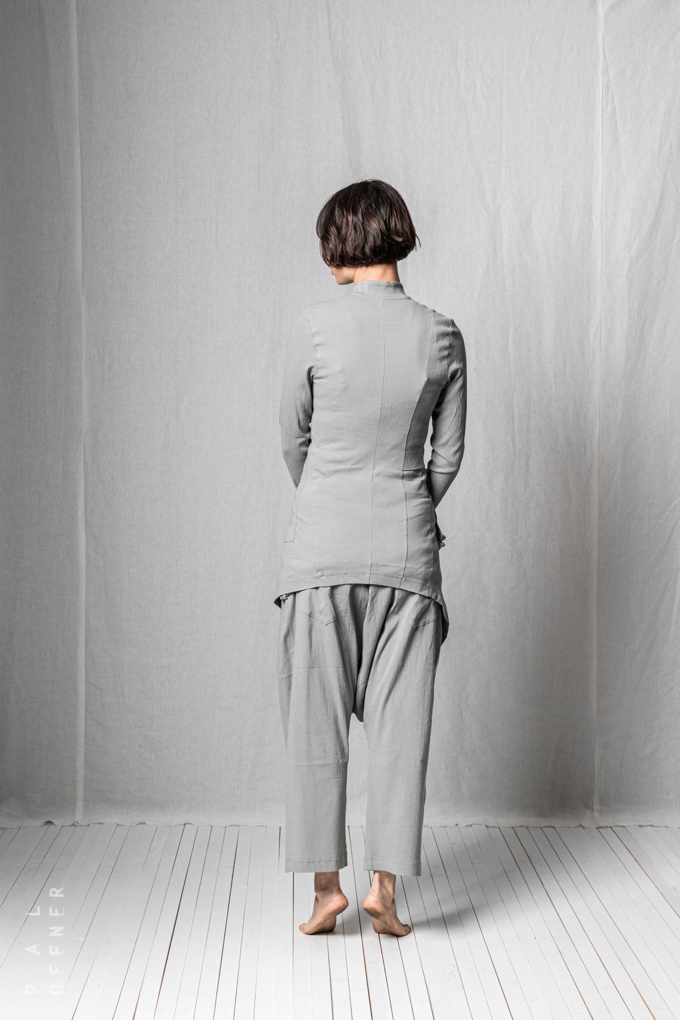 Diagonal Penguin Coat_Super Stretch