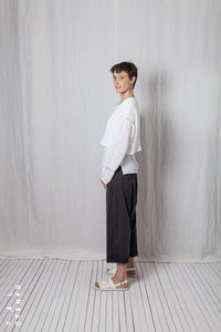 Disarranged Cropped Pullover_Linen Cotton