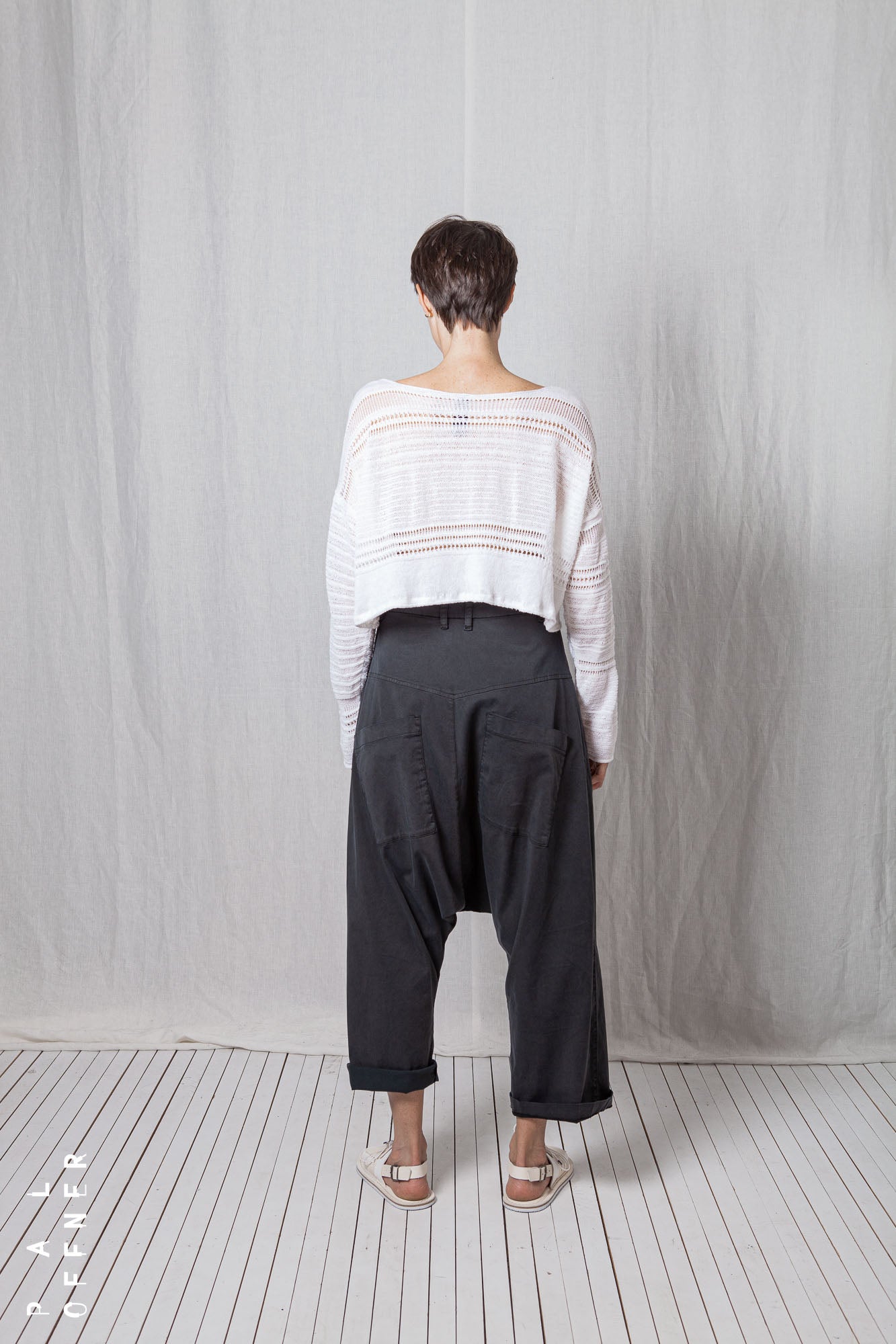 Disarranged Cropped Pullover_Linen Cotton