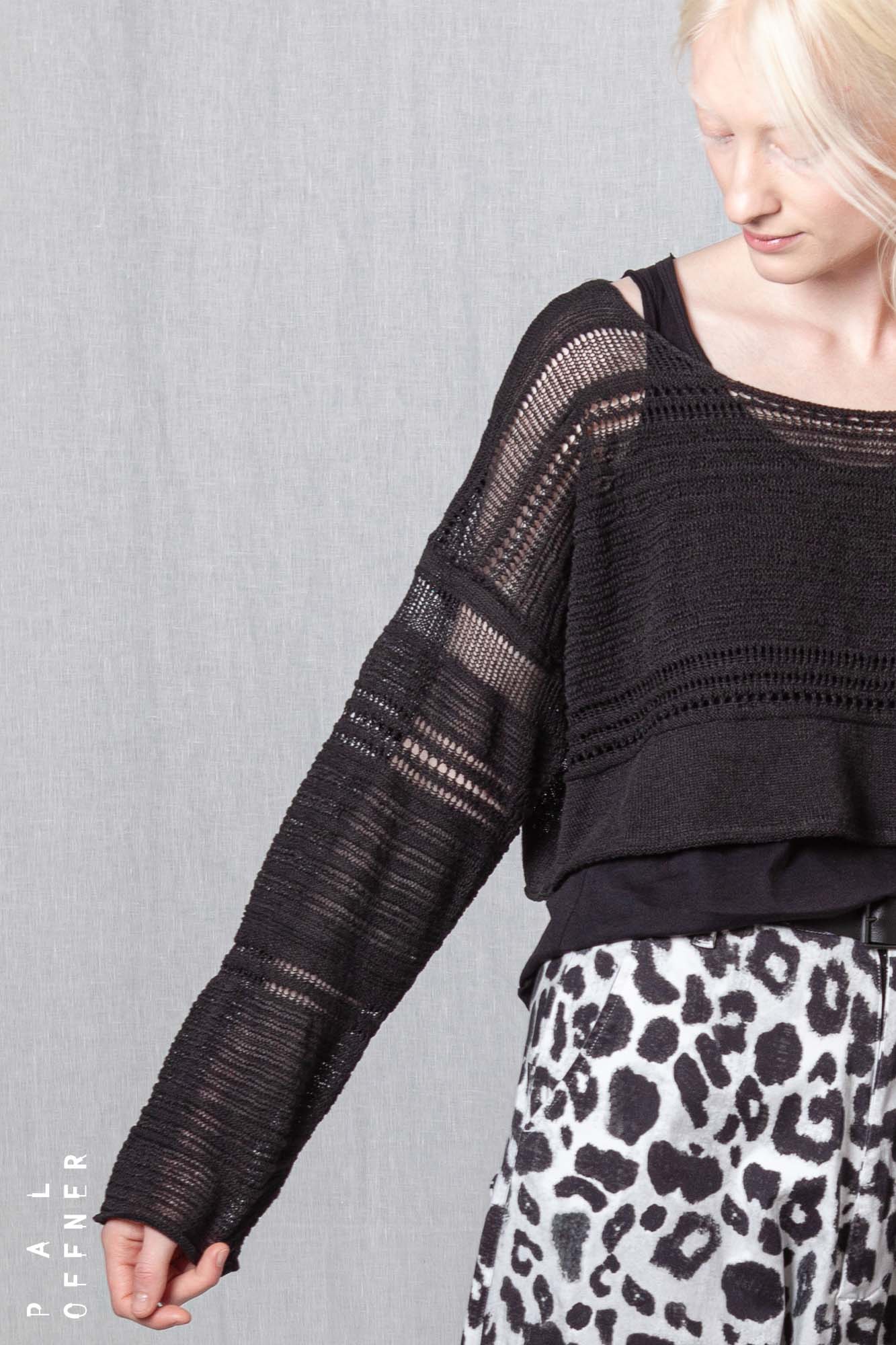Disarranged Cropped Pullover_Linen Cotton