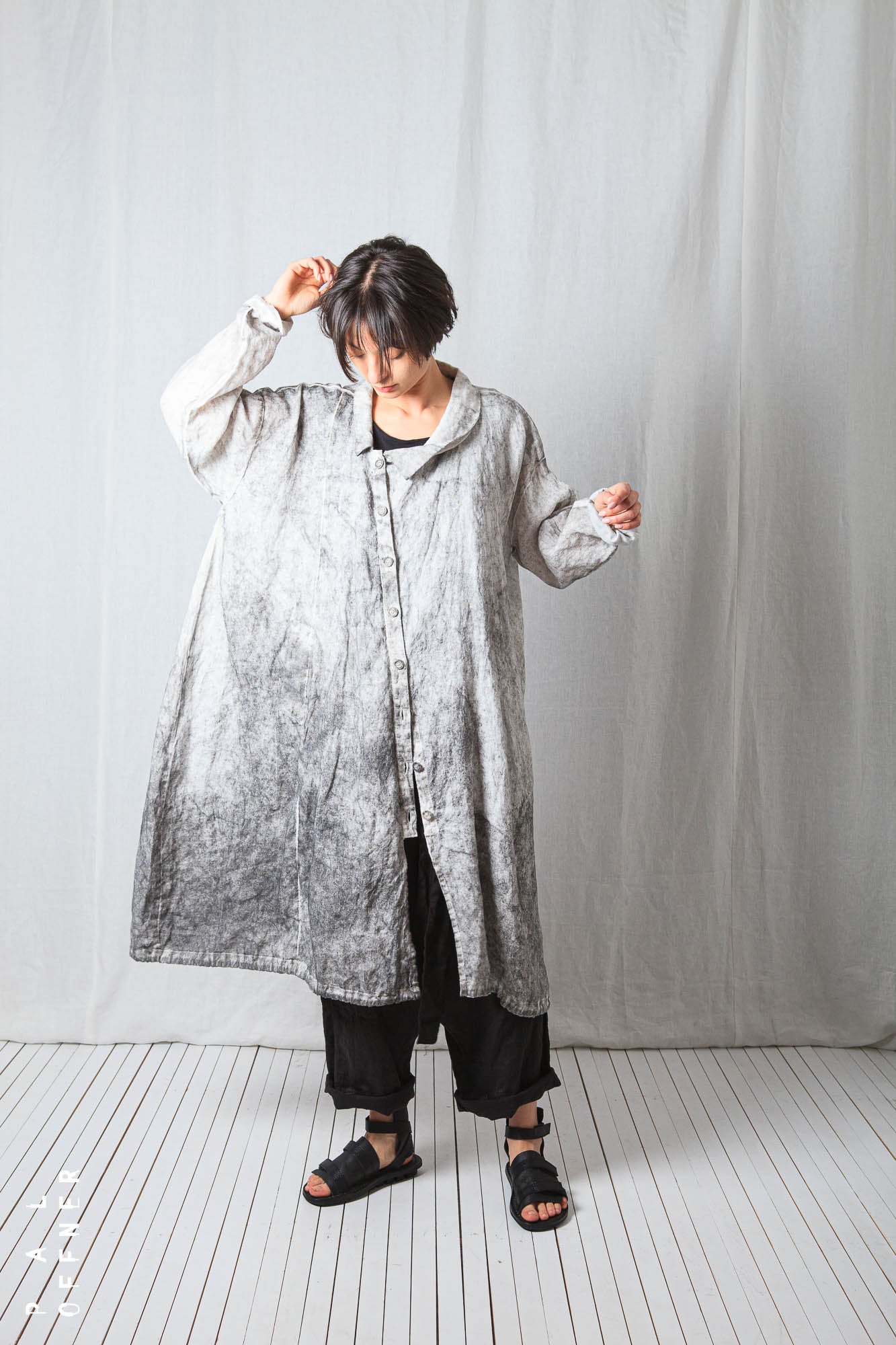 Distorted Oversize Coat_Linen
