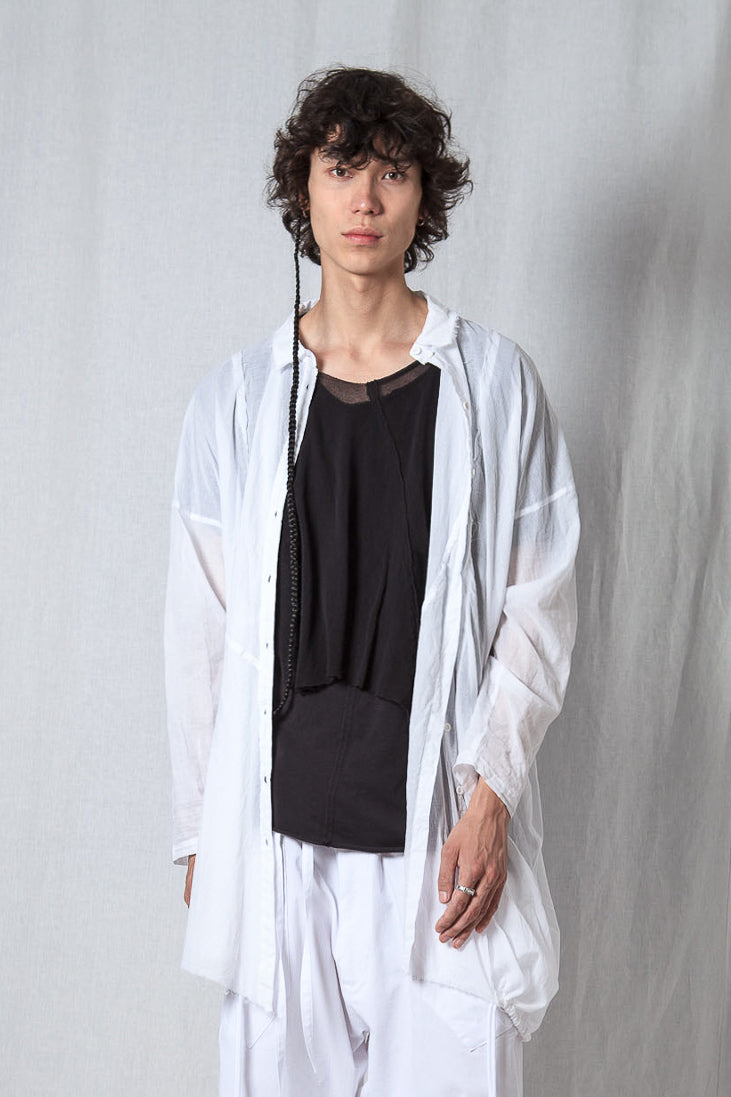Distorted Oversize Shirt_Sheer Cotton Voile