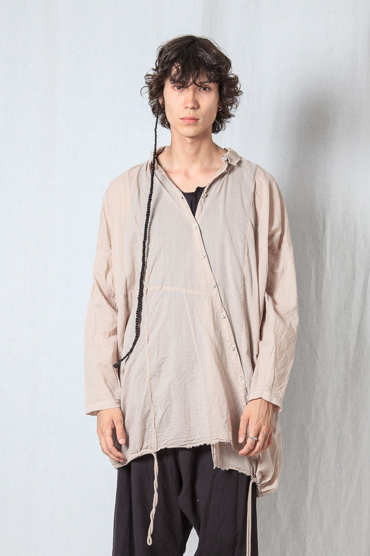 Distorted Oversize Shirt_Sheer Cotton Voile