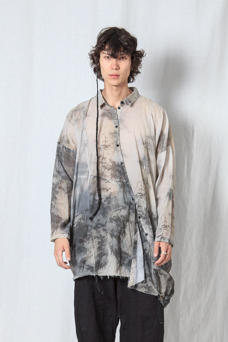 Distorted Oversize Shirt_Sheer Cotton Voile