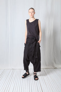 Double Belted Trousers_Linen