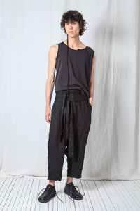 Double Belted Trousers_Linen