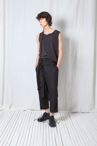 Double Belted Trousers_Linen