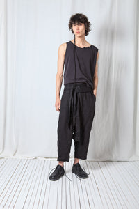 Double Belted Trousers_Linen