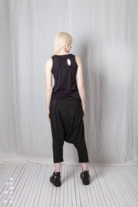 Drop Crotch Pull-On Trousers_Organic Cotton Jersey