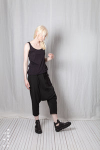 Drop Crotch Pull-On Trousers_Organic Cotton Jersey