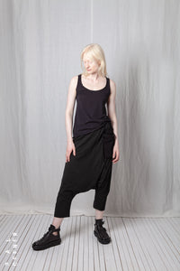 Drop Crotch Pull-On Trousers_Organic Cotton Jersey