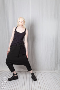 Drop Crotch Pull-On Trousers_Organic Cotton Jersey